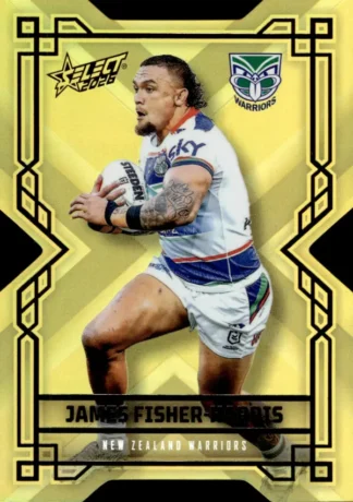 2026 NRL League Heroes Colours Die-Cut Gold - CDG200 James Fisher-Harris Warriors
