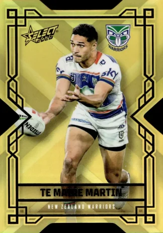 2026 NRL League Heroes Colours Die-Cut Gold - CDG203 Te Maire Martin Warriors