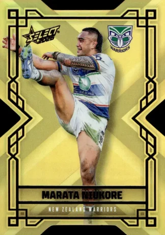 2026 NRL League Heroes Colours Die-Cut Gold - CDG206 Marata Niukore Warriors