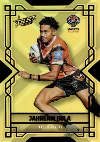 2026 NRL League Heroes Colours Die-Cut Gold - CDG209 Jahream Bula Wests Tigers