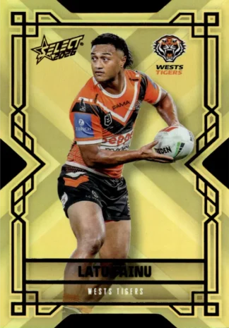 2026 NRL League Heroes Colours Die-Cut Gold - CDG211 Latu Fainu Wests Tigers