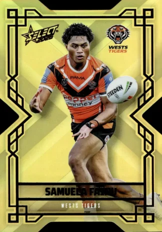 2026 NRL League Heroes Colours Die-Cut Gold - CDG212 Samuela Fainu Wests Tigers