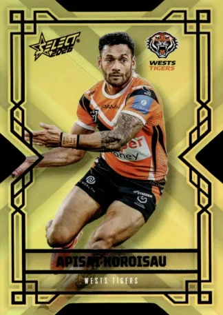 2026 NRL League Heroes Colours Die-Cut Gold - CDG213 Apisai Koroisau Wests Tigers
