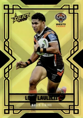 2026 NRL League Heroes Colours Die-Cut Gold - CDG214 Luke Laulilii Wests Tigers