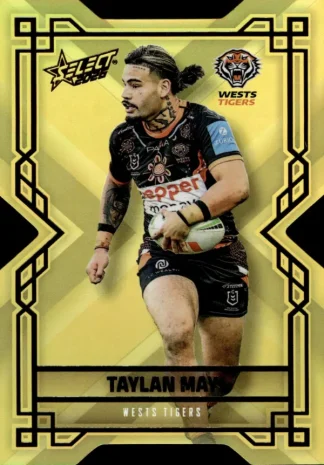 2026 NRL League Heroes Colours Die-Cut Gold - CDG216 Taylan May Wests Tigers
