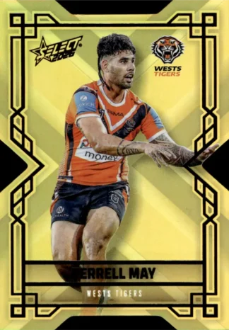 2026 NRL League Heroes Colours Die-Cut Gold - CDG217 Terrell May Wests Tigers