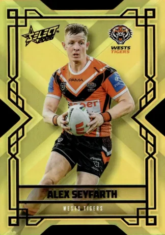 2026 NRL League Heroes Colours Die-Cut Gold - CDG218 Alex Seyfarth Wests Tigers