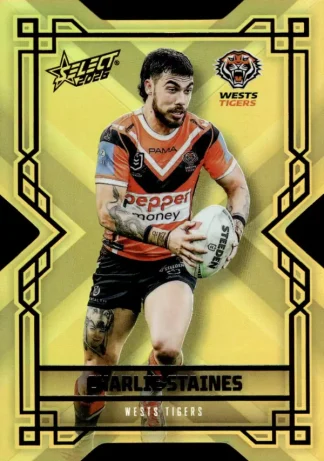 2026 NRL League Heroes Colours Die-Cut Gold - CDG219 Charlie Staines Wests Tigers