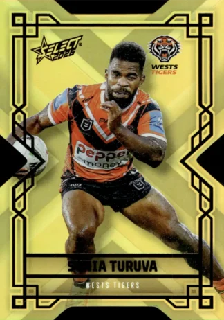 2026 NRL League Heroes Colours Die-Cut Gold - CDG220 Sunia Turuva Wests Tigers