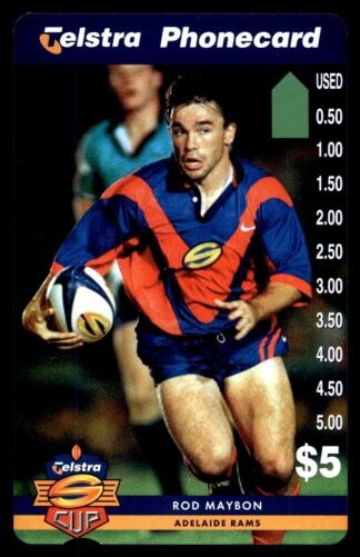 1997 Telstra Super League Phonecard - Adelaide Rams - Rod Maybon