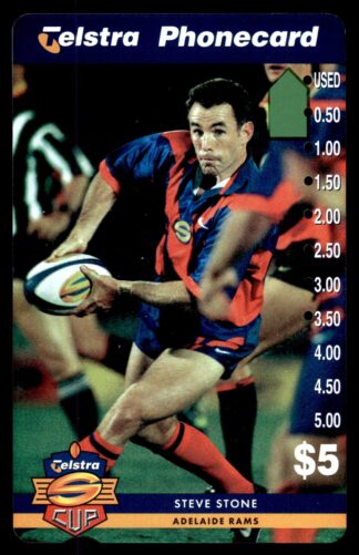 1997 Telstra Super League Phonecard - Adelaide Rams - Steve Stone