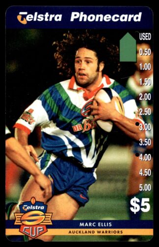1997 Telstra Super League Phonecard - Auckland Warriors - Marc Ellis