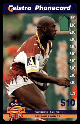 1997 Telstra Super League Phonecard - Brisbane Broncos - Wendell Sailor