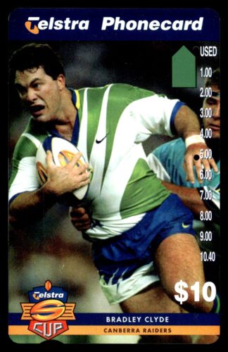 1997 Telstra Super League Phonecard - Canberra Raiders - Bradley Clyde