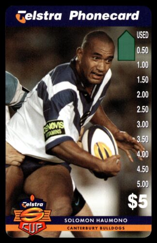 1997 Telstra Super League Phonecard - Canterbury Bulldogs - Solomon Haumono