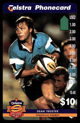 1997 Telstra Super League Phonecard - Cronulla Sharks - Dean Treister