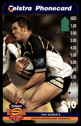 1997 Telstra Super League Phonecard - North Queensland Cowboys - Ian Roberts