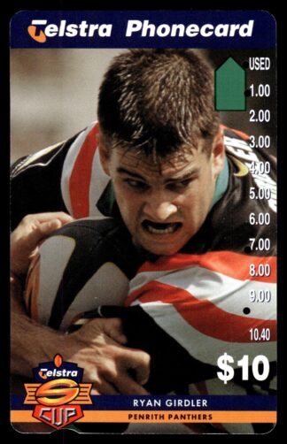 1997 Telstra Super League Phonecard - Penrith Panthers - Ryan Girdler