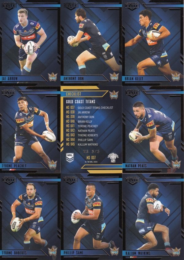 2020 NRL Elite Team Master Set #5 - Gold Coast Titans - Image 7