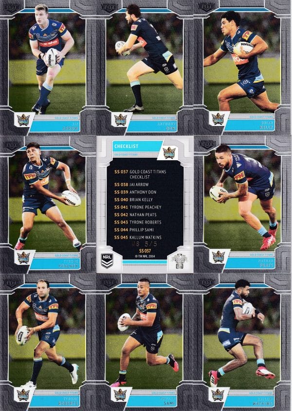 2020 NRL Elite Team Master Set #5 - Gold Coast Titans - Image 3