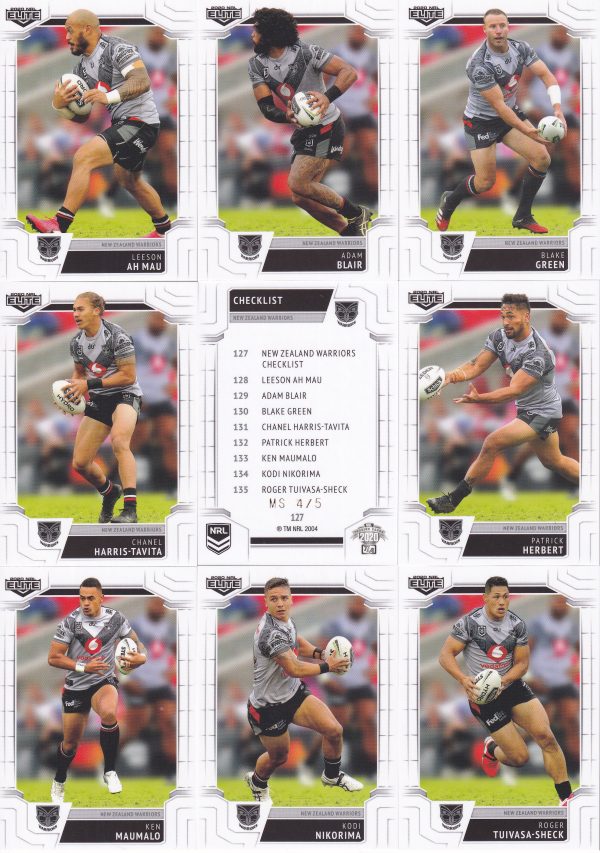 2020 NRL Elite Team Master Set #4 - Warriors - Image 2