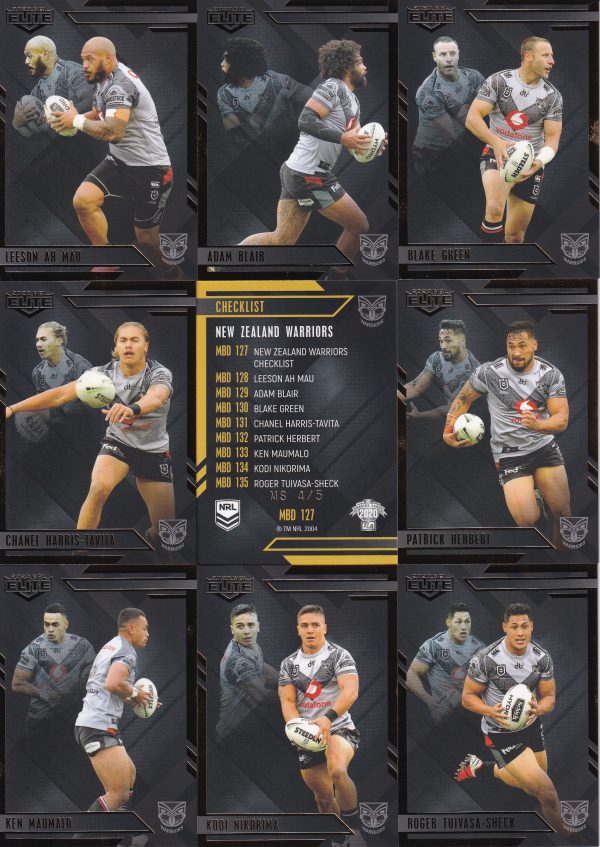 2020 NRL Elite Team Master Set #4 - Warriors - Image 13