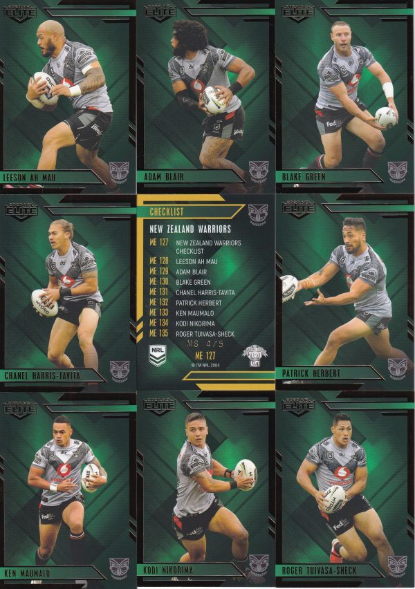 2020 NRL Elite Team Master Set #4 - Warriors - Image 12
