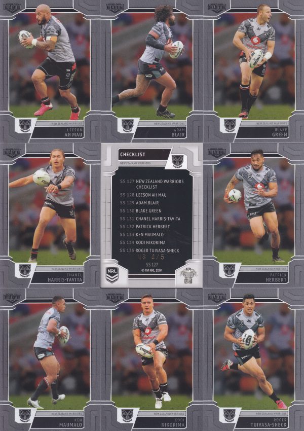 2020 NRL Elite Team Master Set #4 - Warriors - Image 3