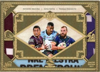 2021 NRL Elite Futera Replica 1 Of 1 Gold Card Master Set #4 - MS01 Milford, Katoa, Eisenhuth,