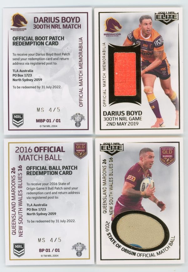 2021 NRL Elite Team Master Set #4 -  Darius Boyd - Image 6