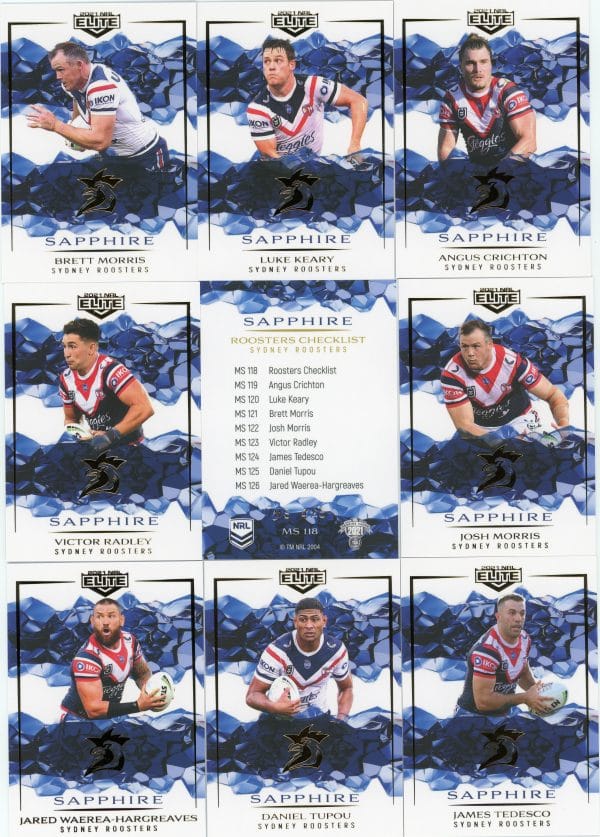 2021 NRL Elite Team Master Set #4 - Sydney Roosters - Image 9