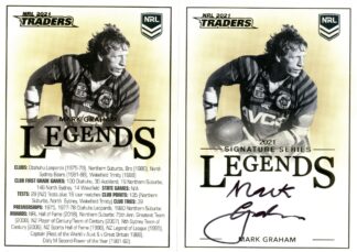 2021 NRL Traders Legends Case Card & Signature Case Card - Mark Graham