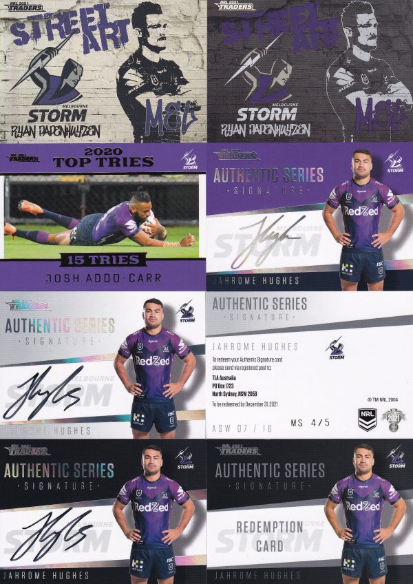 2021 NRL Traders Team Master Set #4 - Melbourne Storm - Image 7