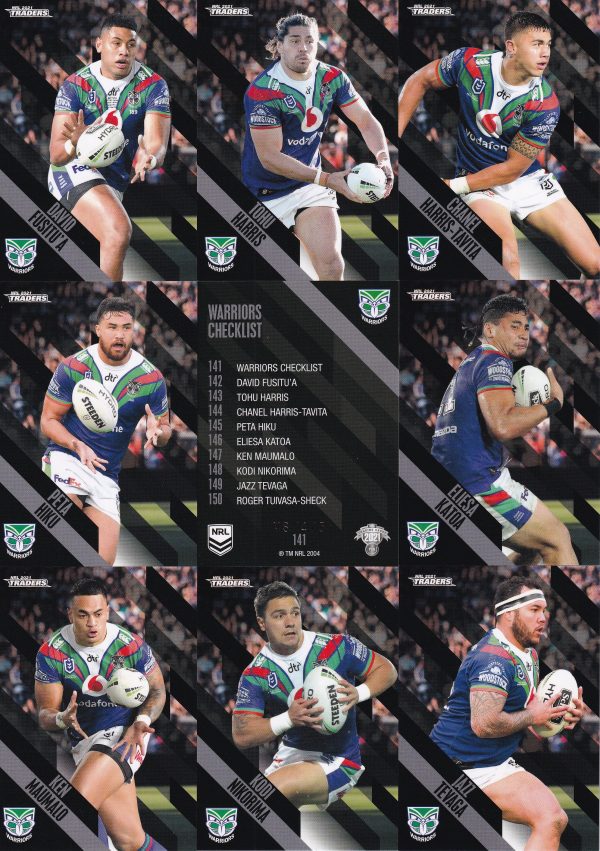2021 NRL Traders Team Master Set #4 - Warriors - Image 2