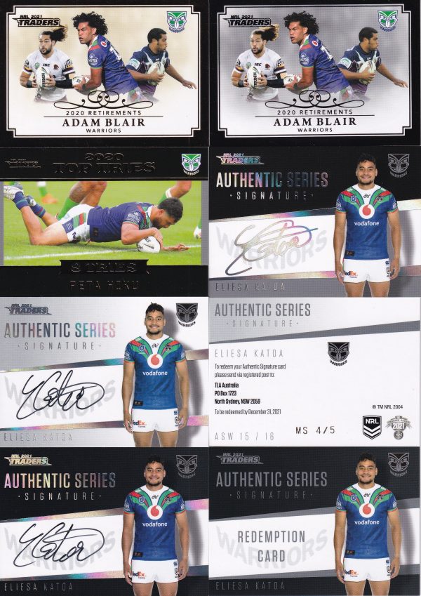 2021 NRL Traders Team Master Set #4 - Warriors - Image 7