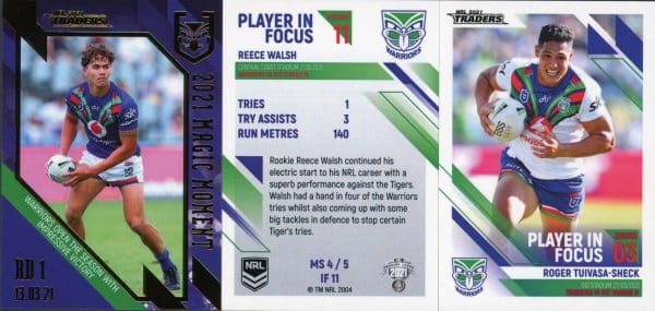 2021 NRL Traders Team Master Set #4 - Warriors - Image 8