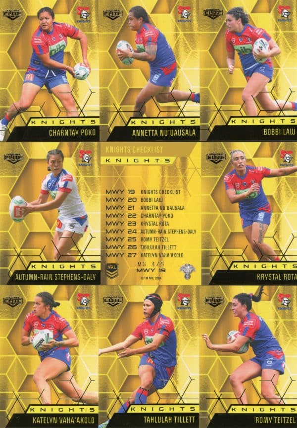 2022 NRL Elite Team Master Set #4 - Newcastle Knights - Image 9