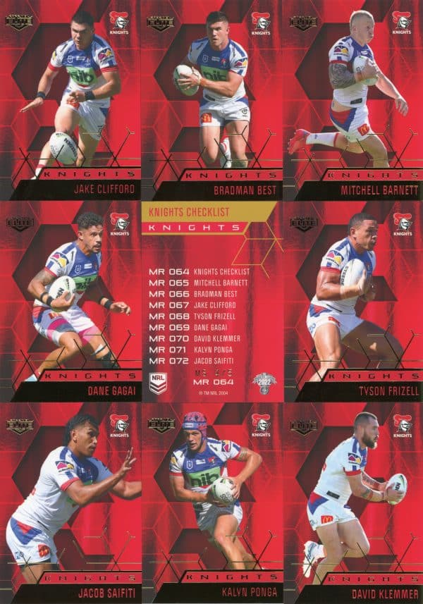 2022 NRL Elite Team Master Set #4 - Newcastle Knights - Image 10