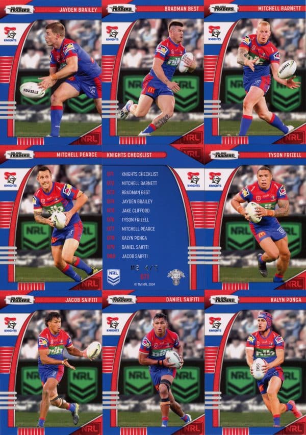 2022 NRL Traders Team Master Set #4 - Newcastle Knights - Image 2