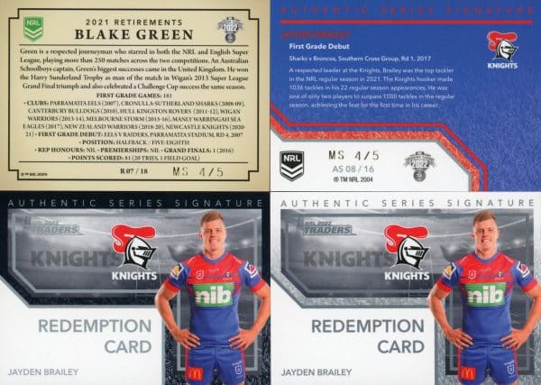 2022 NRL Traders Team Master Set #4 - Newcastle Knights - Image 8