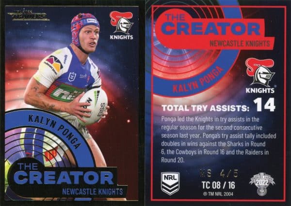 2022 NRL Traders Team Master Set #4 - Newcastle Knights - Image 9