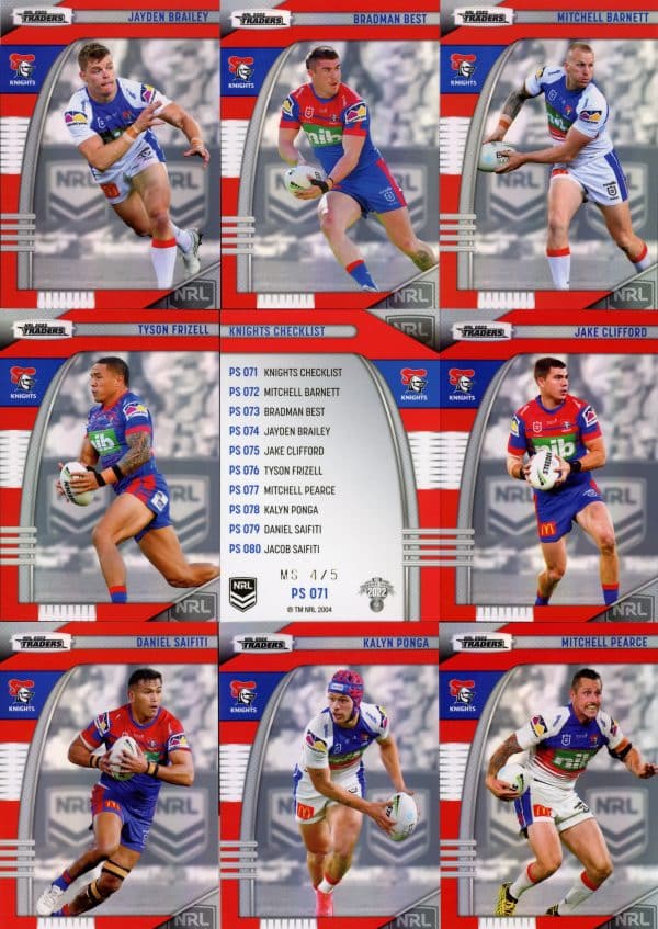 2022 NRL Traders Team Master Set #4 - Newcastle Knights - Image 3