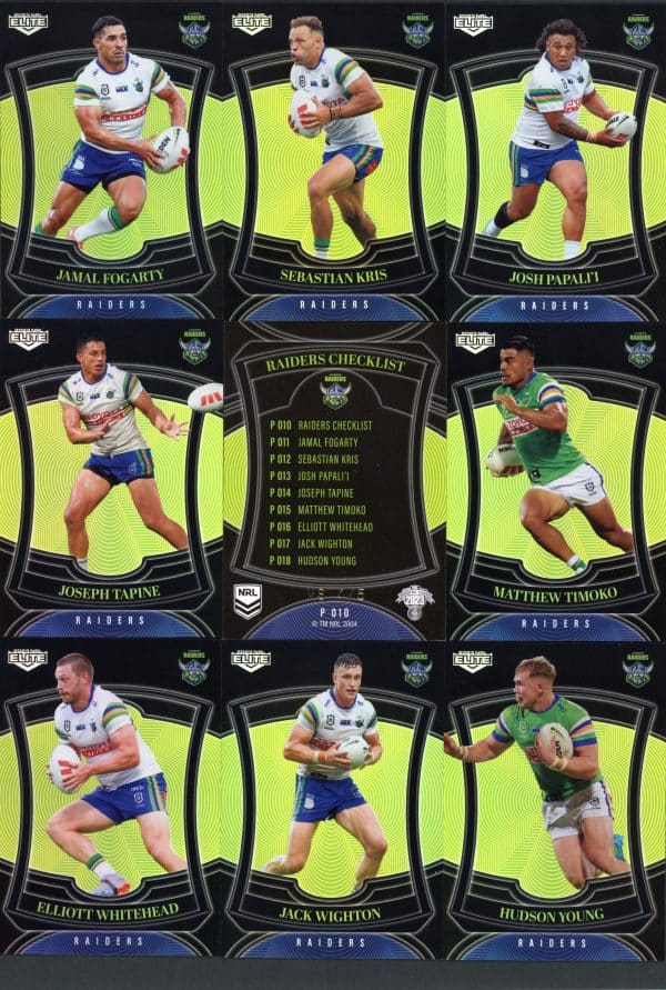 2023 NRL Elite Team Master Set #4 - Canberra Raiders - Image 3
