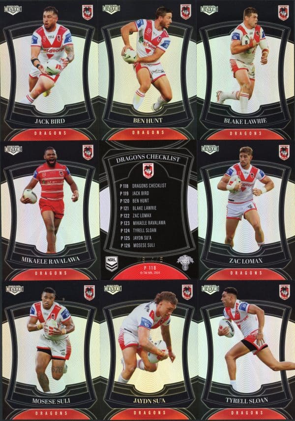 2023 NRL Elite Team Master Set #4 - St George Dragons - Image 3