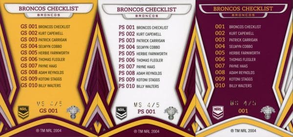 2023 NRL Traders Team Master Set #4 - Brisbane Broncos - Image 5