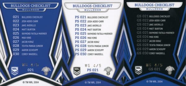 2023 NRL Traders Team Master Set #4 - Canterbury Bulldogs - Image 5