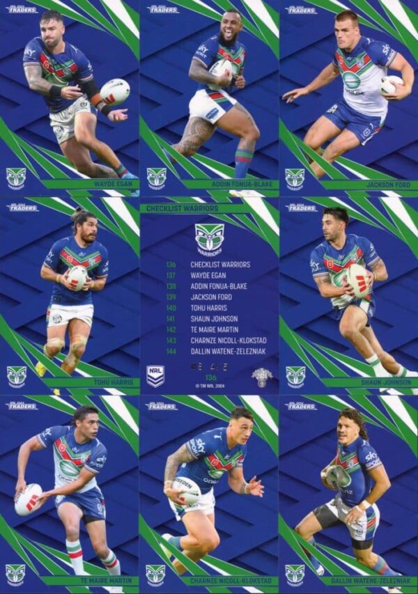 2024 NRL Traders Team Master Set #4 - Warriors - Image 2