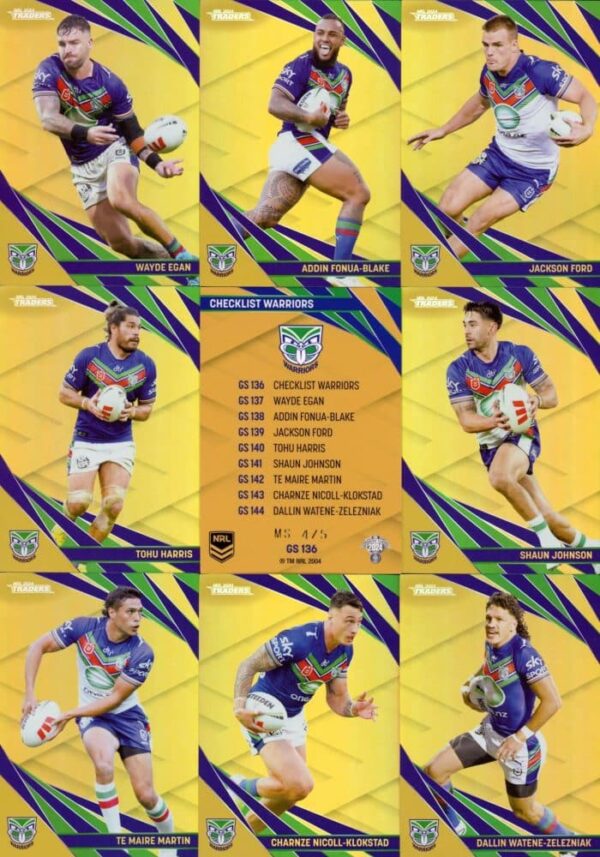 2024 NRL Traders Team Master Set #4 - Warriors - Image 4